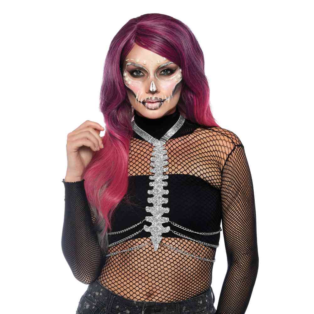 Leg Avenue - Glitter Bone Harness - Silberfarben
